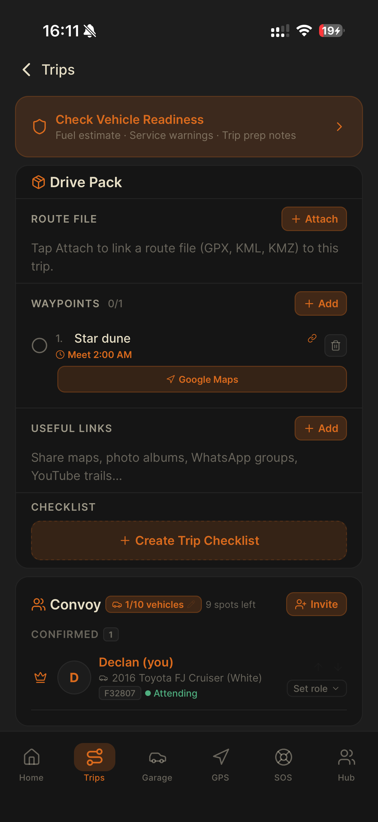 Plan the whole drive screen in Navra